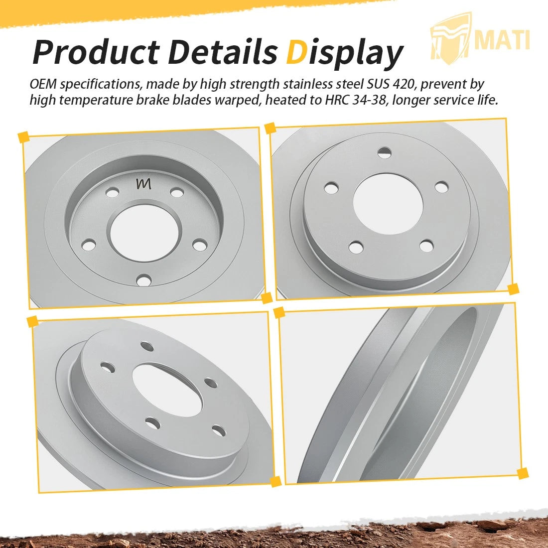 2 x Rear Brake Rotors for Polaris RZR Pro R / Turbo R / Pro S 4 (2023–2025)
