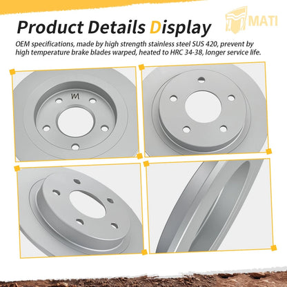 2 x Rear Brake Rotors for Polaris RZR Pro R / Turbo R / Pro S 4 (2023–2025)