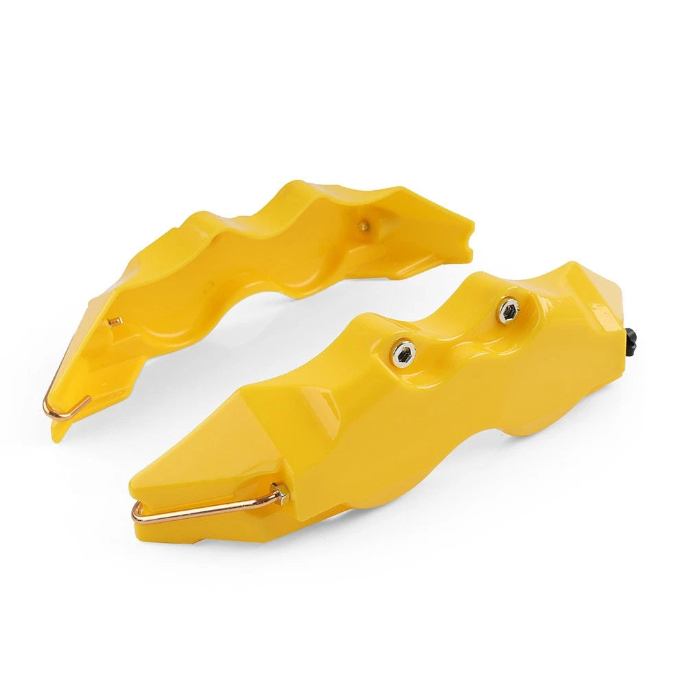 Large 3D Style Yellow Disc Brake Caliper Covers Set for Universal Cars