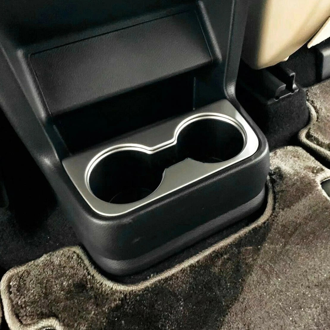 Stainless Steel Rear Cup Holder Cover Trim for Toyota Sienna (2021-2022)