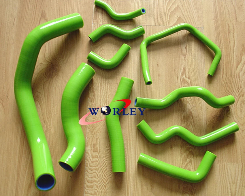 GREEN Silicone Heater Hose Kit for Nissan Silvia S13 S14 S15 200SX 240SX (1989-2002)