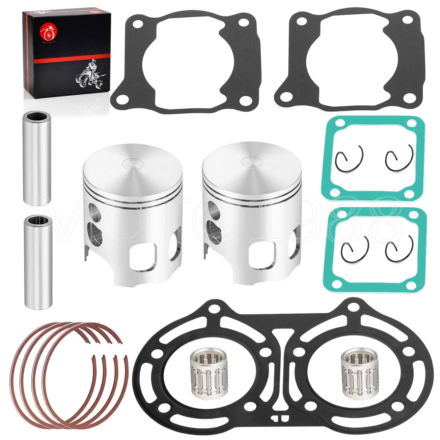 Banshee 64mm Forged Pro Lite Pistons/Rings/Bearings/Gaskets for Yamaha Banshee