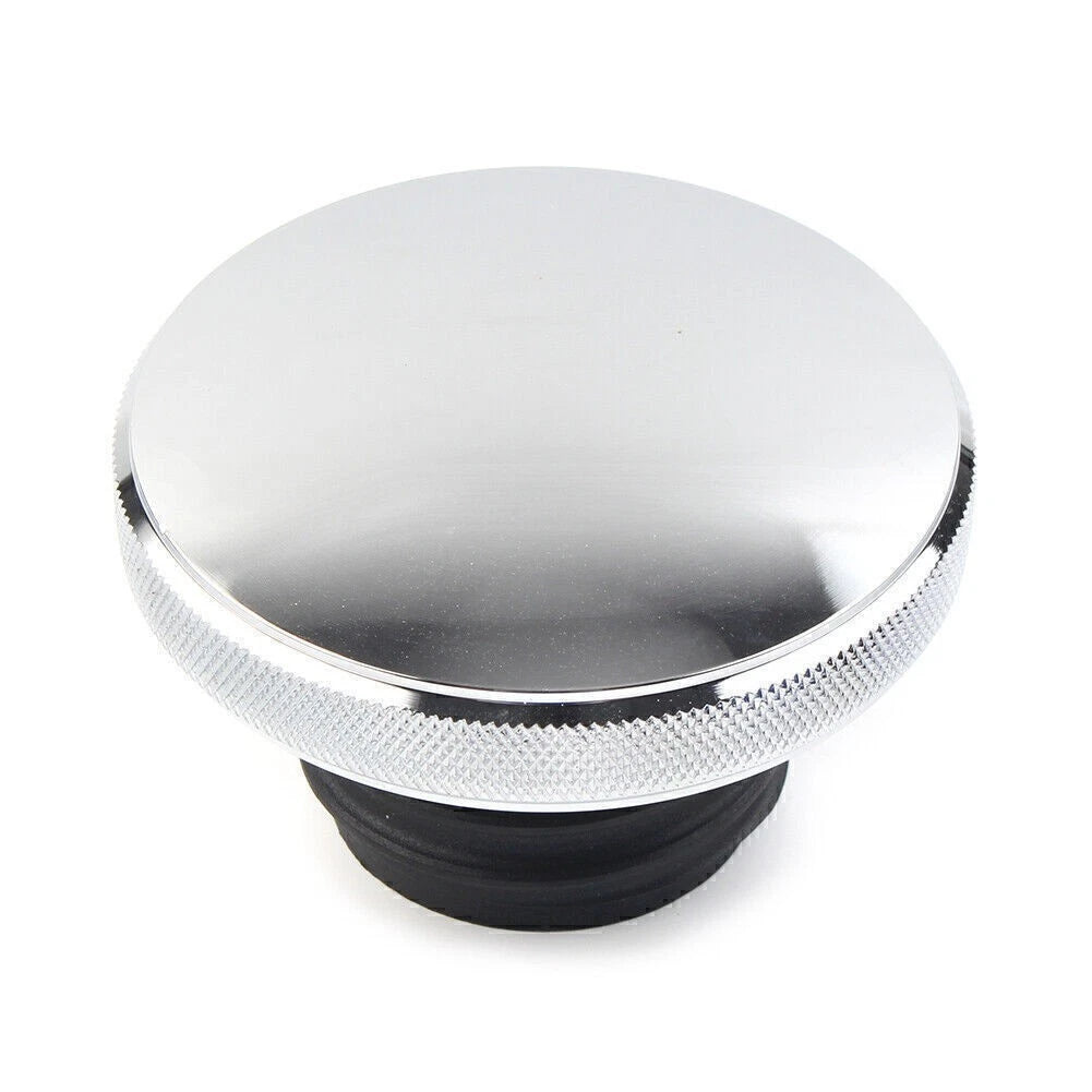 Chrome Fuel Tank Gas Cap Cover for Harley Dyna, Road King, Heritage, Softail (2000-2023)