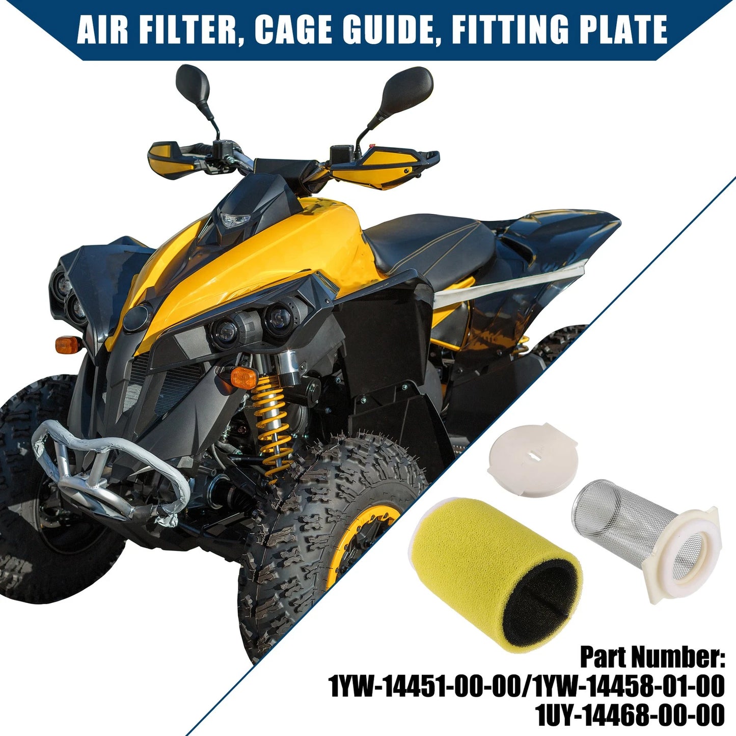1 Set Air Filter Guide End Cap for Yamaha Big Bear 350 (1987–2000)