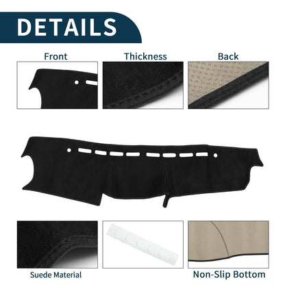 Dashboard Cover Mat for Suzuki Jimny JB64 JB74 (2018-2024) Black