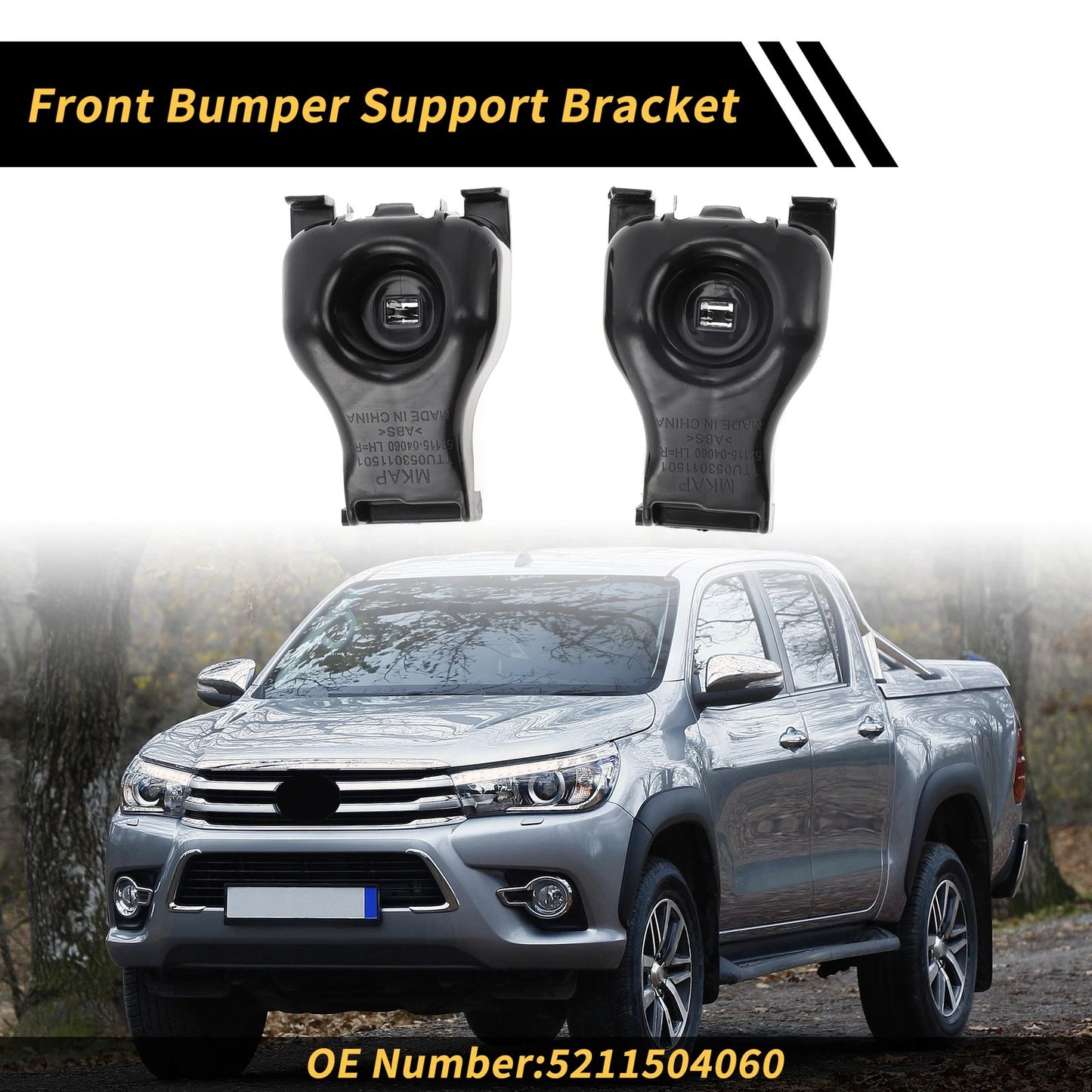 Pair Front Bumper Support Bracket for Toyota Tacoma (2005–2015)