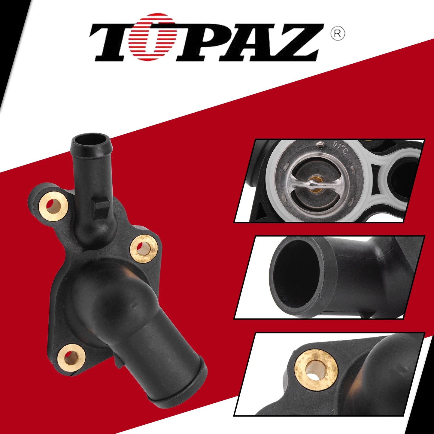 91°C Thermostat with Housing for Mini Cooper S (2002-2007)