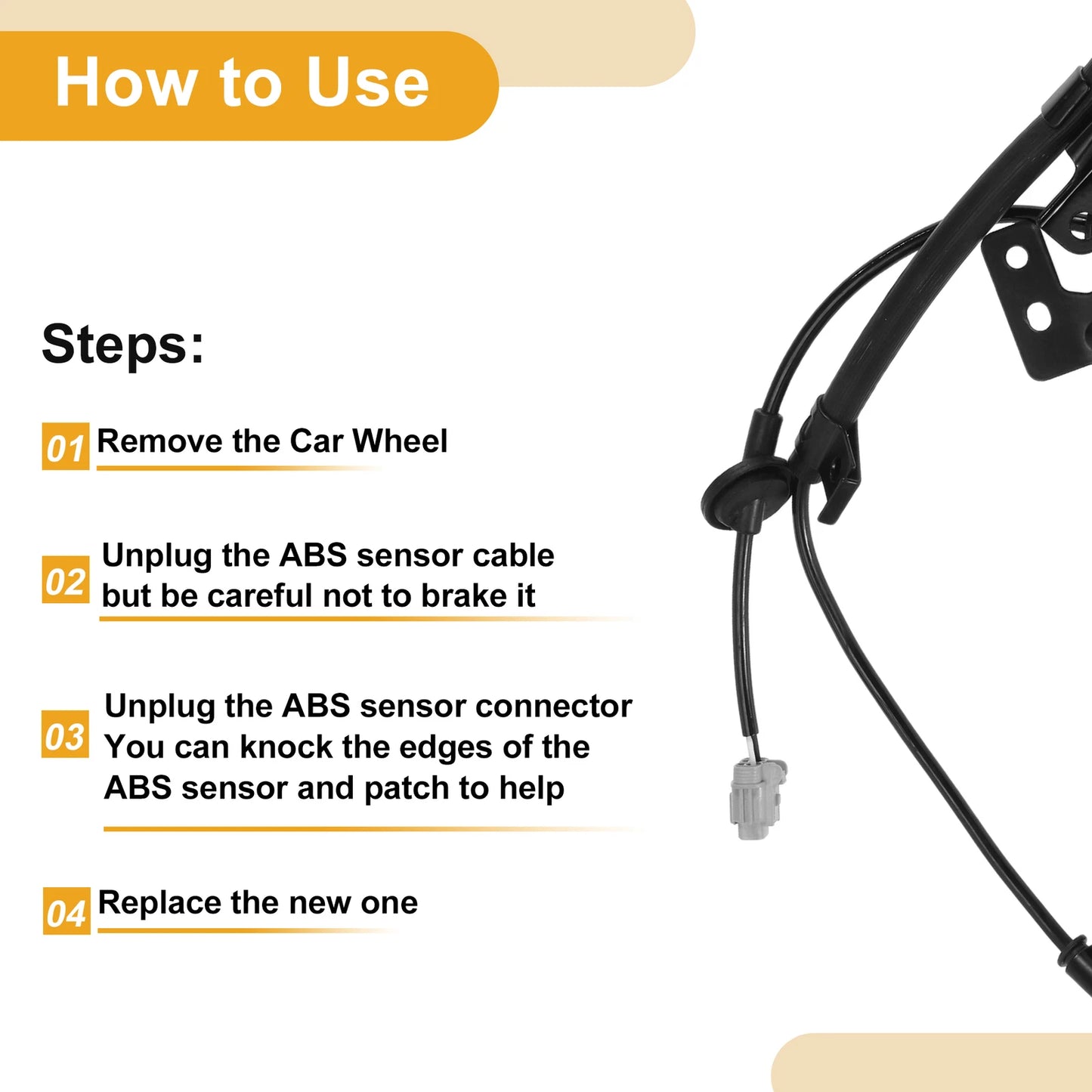 ABS Wheel Speed Sensor Front Right for Infiniti G20 (1999 - 2002)