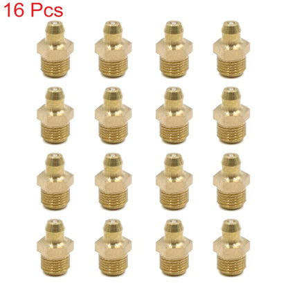 Grease Nipple Fitting / 16pcs 1/8" Thread Brass Straight / for Motorcycle Car