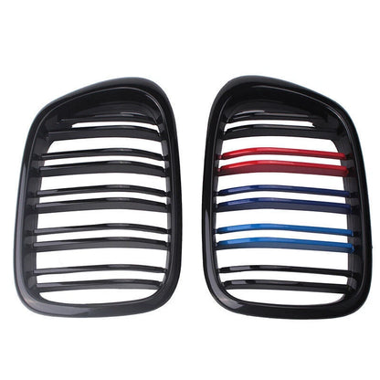 Glossy Black Front Bumper Kidney Grille for 97-03 BMW E39 525i 528i 530i M5