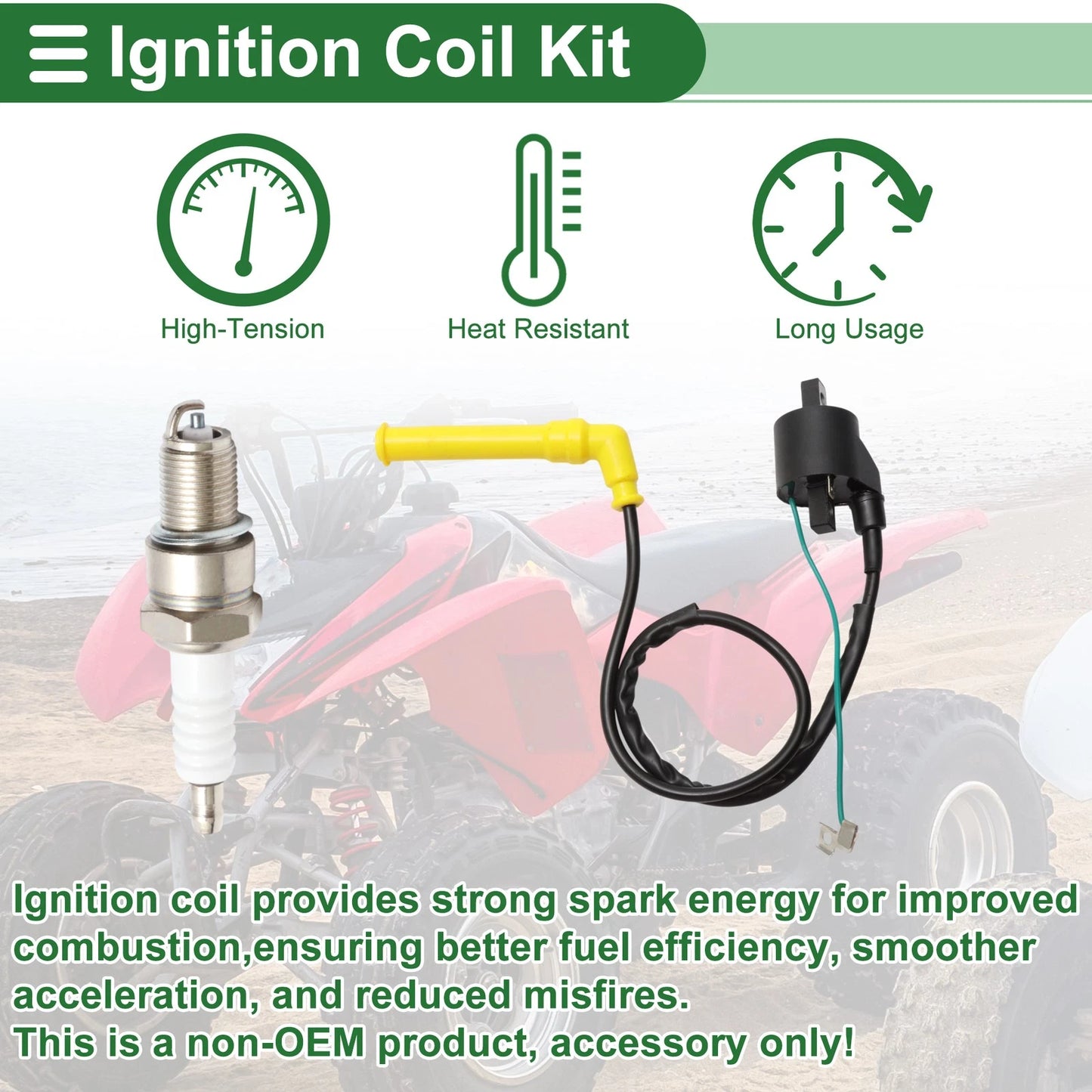 Ignition Coil for Honda Rincon 650 TRX650FA 2003-2005 (1 Set)