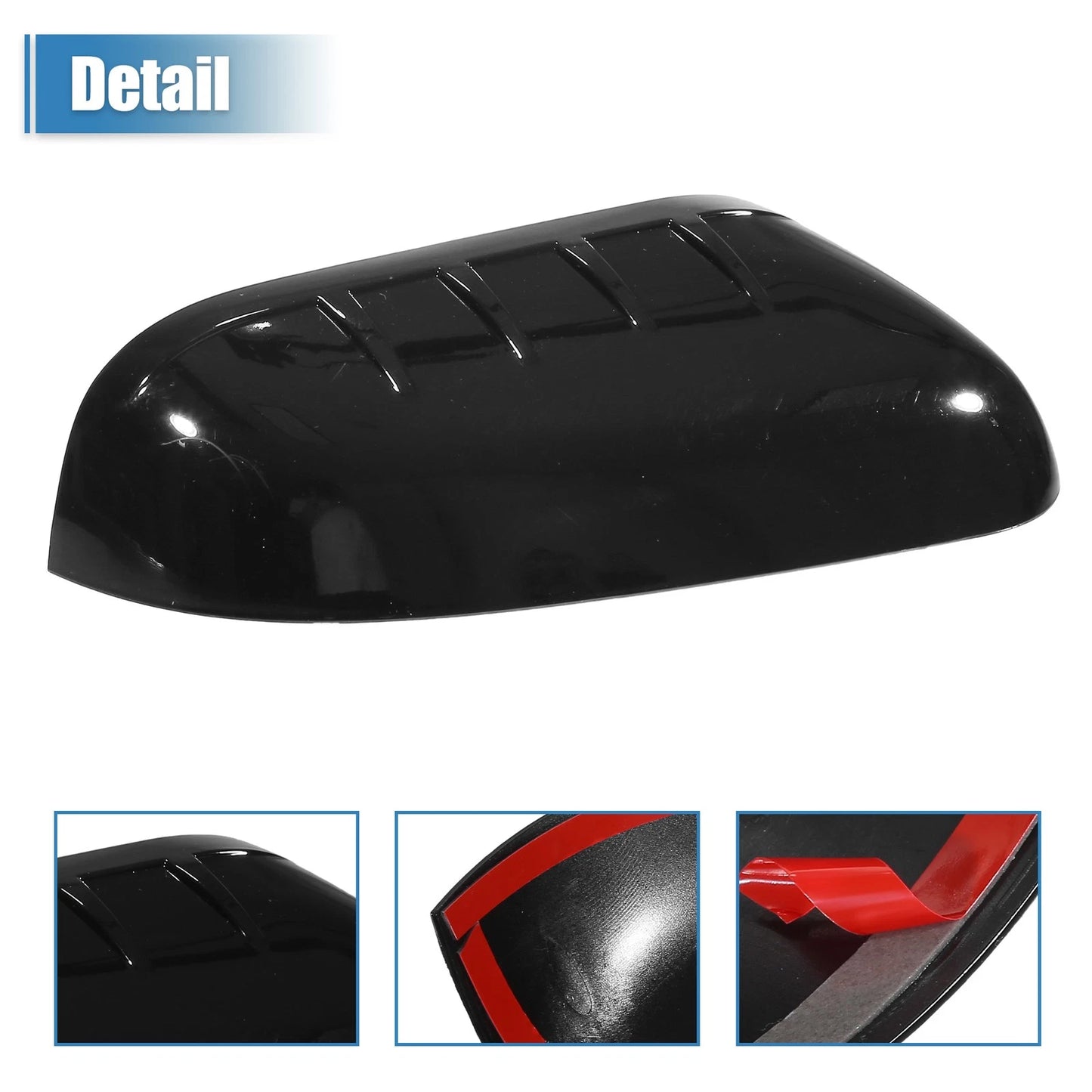 Gloss Black Top Half Mirror Covers  for Ford Explorer (2011-2015)