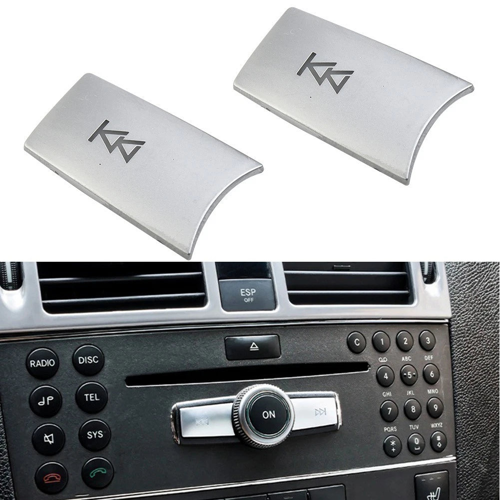 Button Covers Silver for Mercedes W204 W212 (2007–2016)