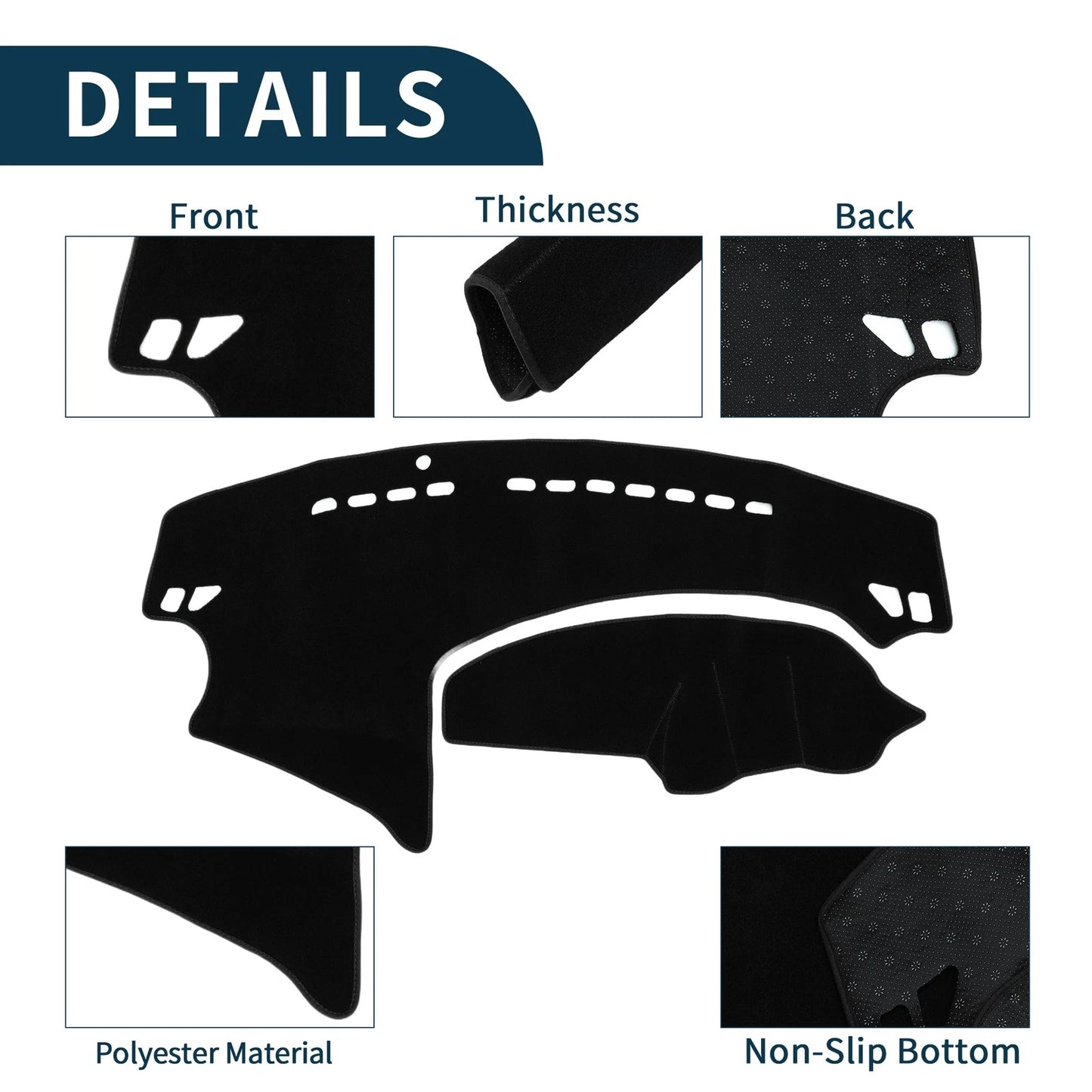 Dashboard Cover Mat for Mazda 3 Axela (2009-2013) Sun Protector Black
