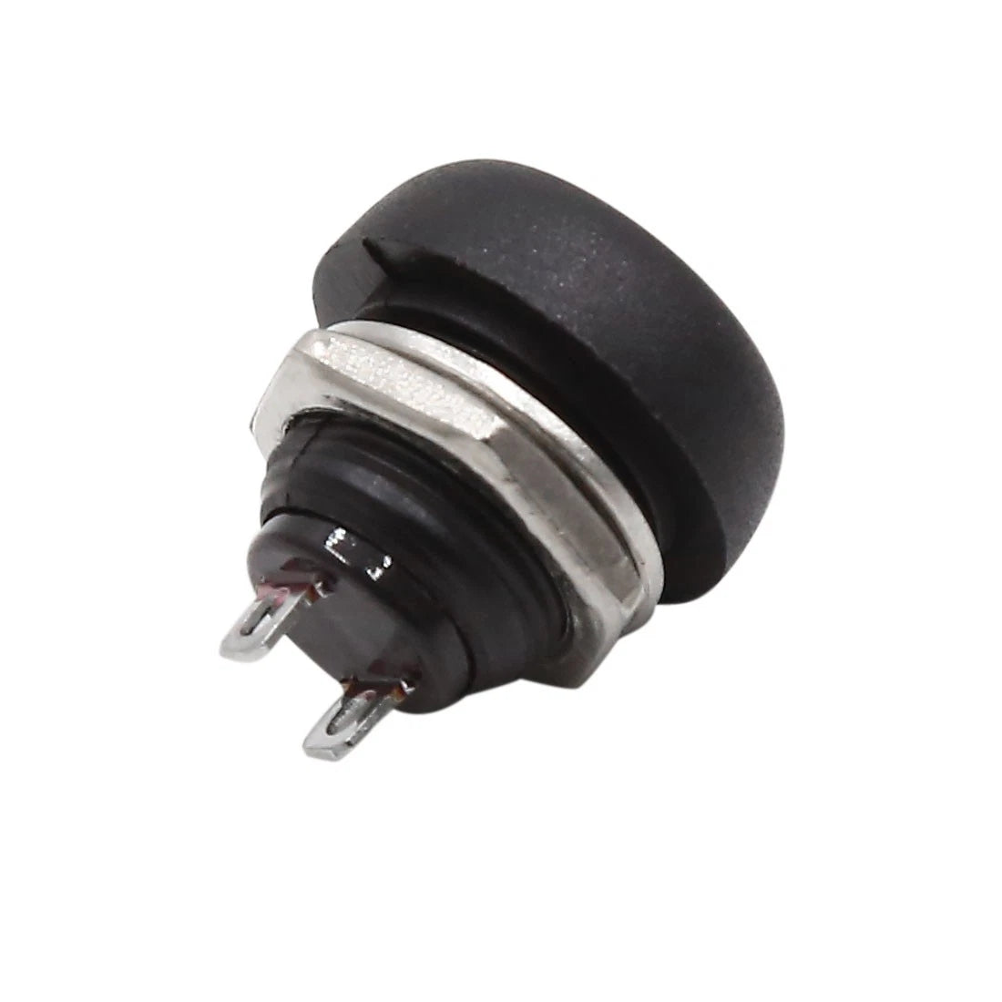 12V-24V 12mm White Round 2-Terminal Push Button Switch for Car/Motorcycle