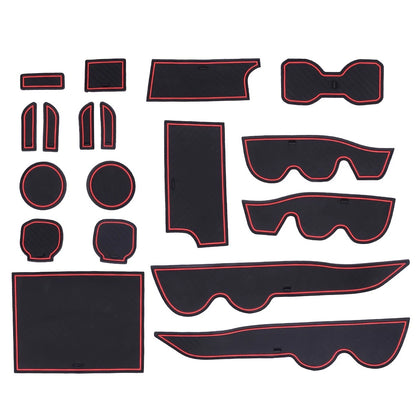 18 x Cup Door Center Console Liner Trim Mats for Toyota Tacoma (2016-2019)