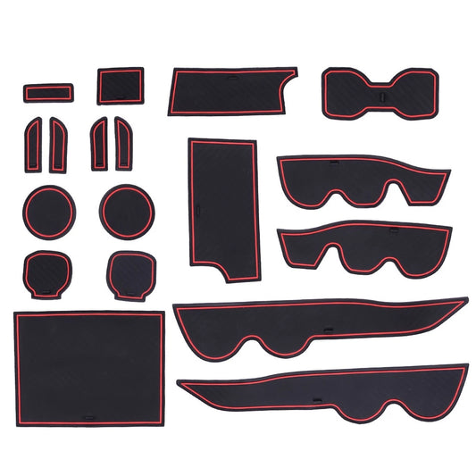 18 x Cup Door Center Console Liner Trim Mats for Toyota Tacoma (2016-2019)