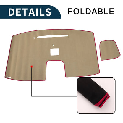 Dashboard Cover Mat for Mitsubishi DELICA D5 (2007-2019) - Black Red 1 Set
