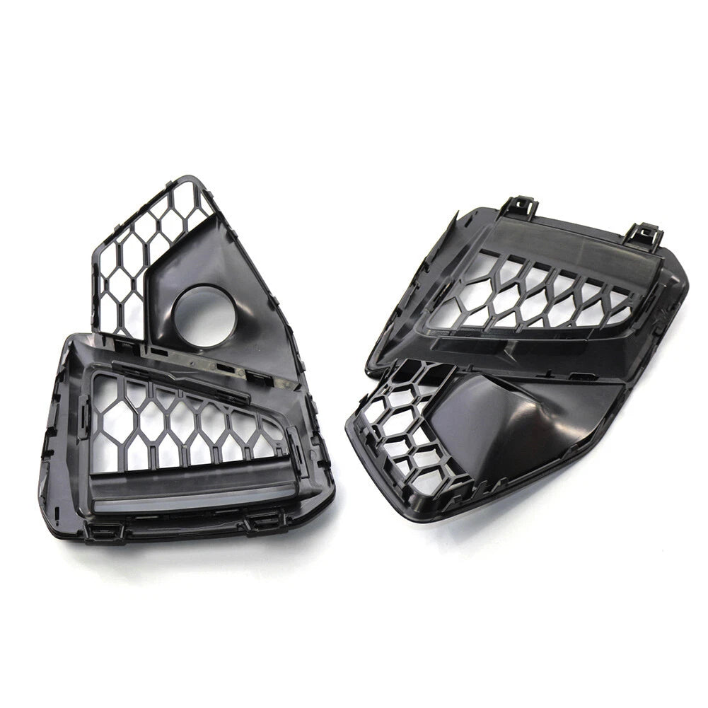 Gloss Black Front Bumper Fog Light Grille for Audi A4L (2020-2022)