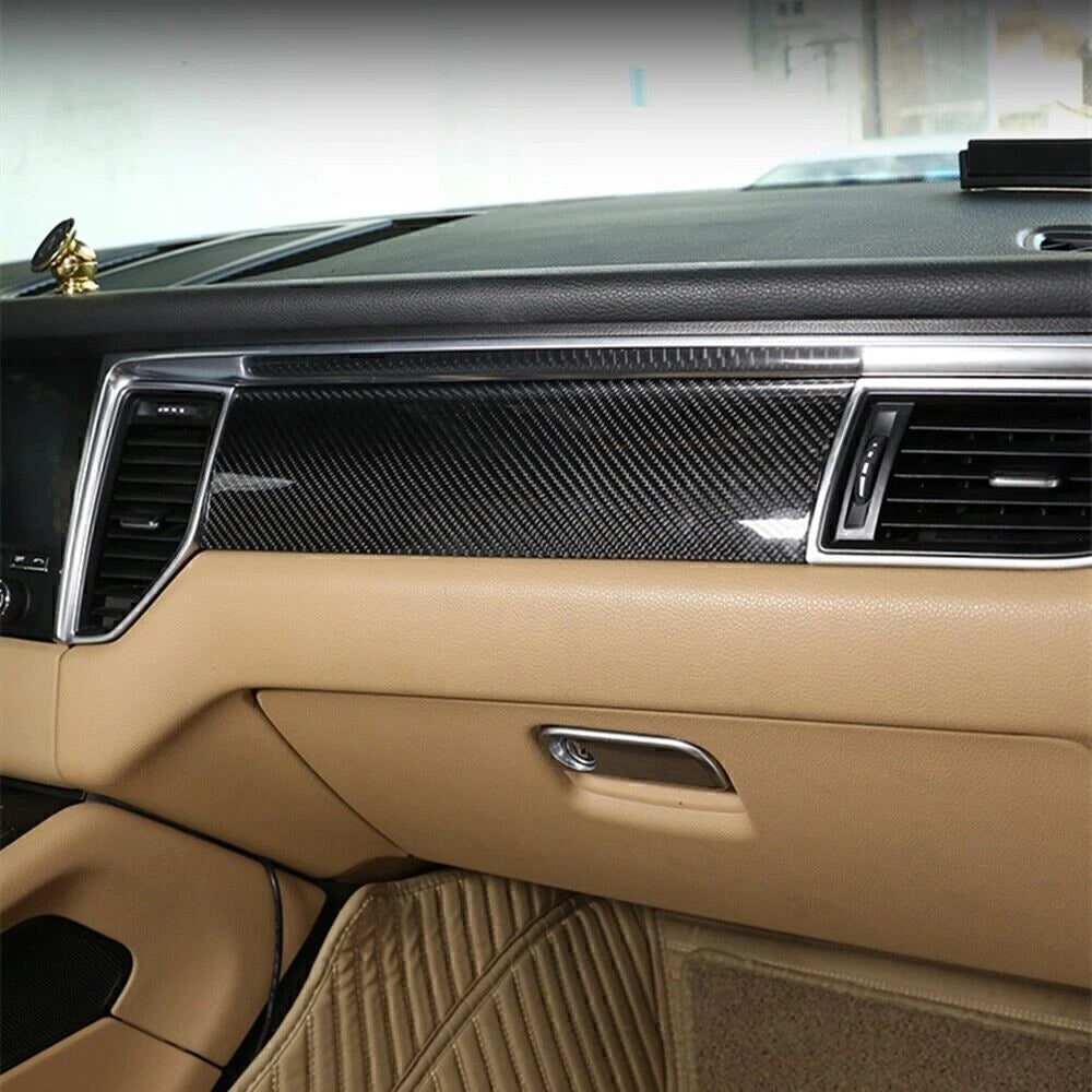 3 x Carbon Fiber Dashboard Center Console Covers for Porsche Macan (2014-2021)