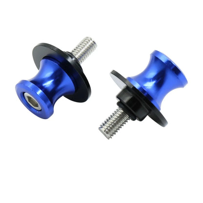 2 x 8mm Blue Aluminum Alloy Swingarm Spool Slider Stand Bobbin for Motorcycle