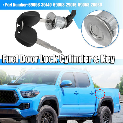 Fuel Door Lock Cylinder w/ Key for Toyota Tacoma Tundra (2005-2023)