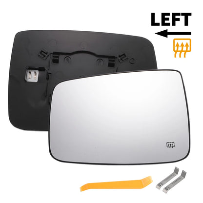 Mirror Glass Left Side White w/ Back Heated for Dodge Ram 1500 2500