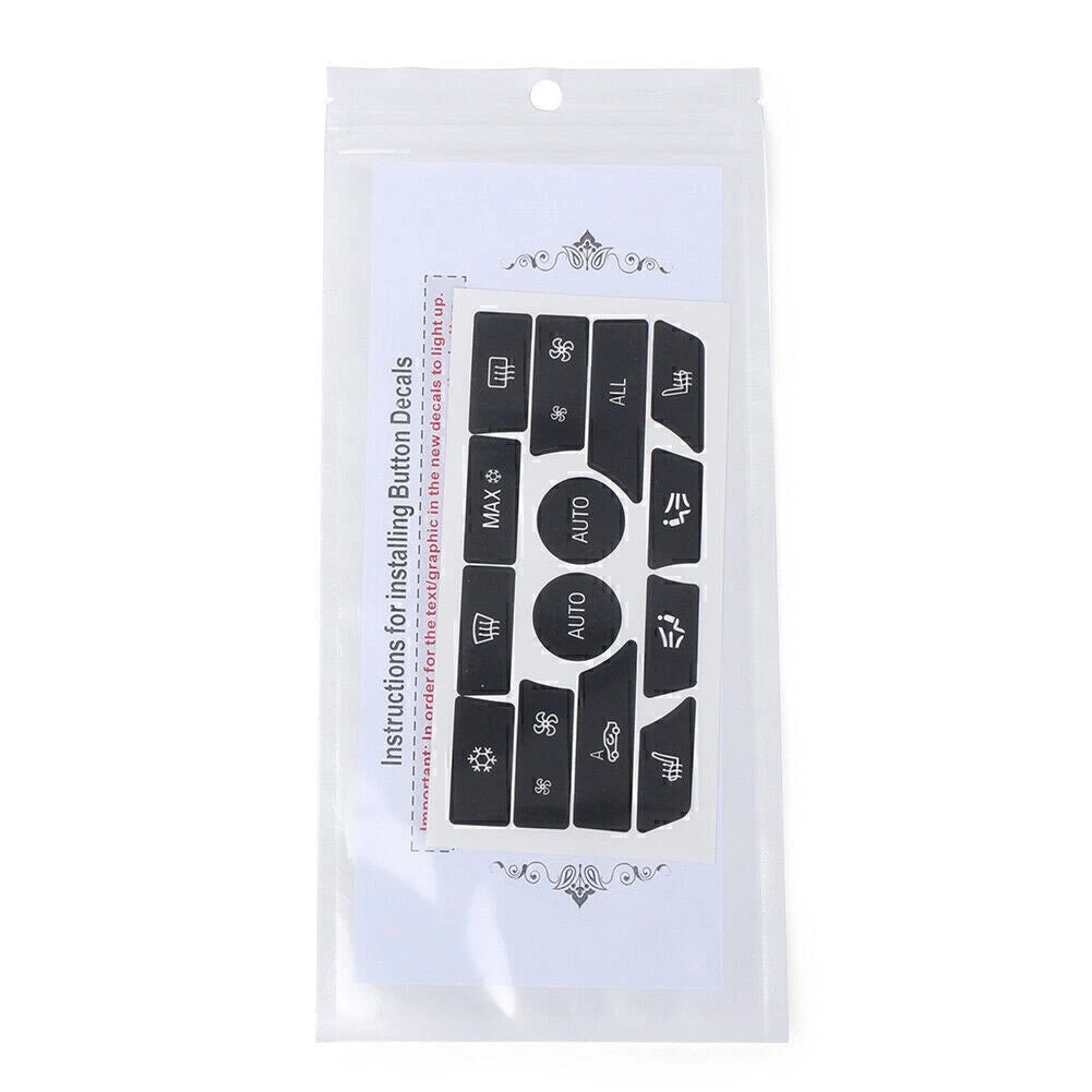 Replacement Climate Control Button Stickers for 2009-2015 BMW 5 Series