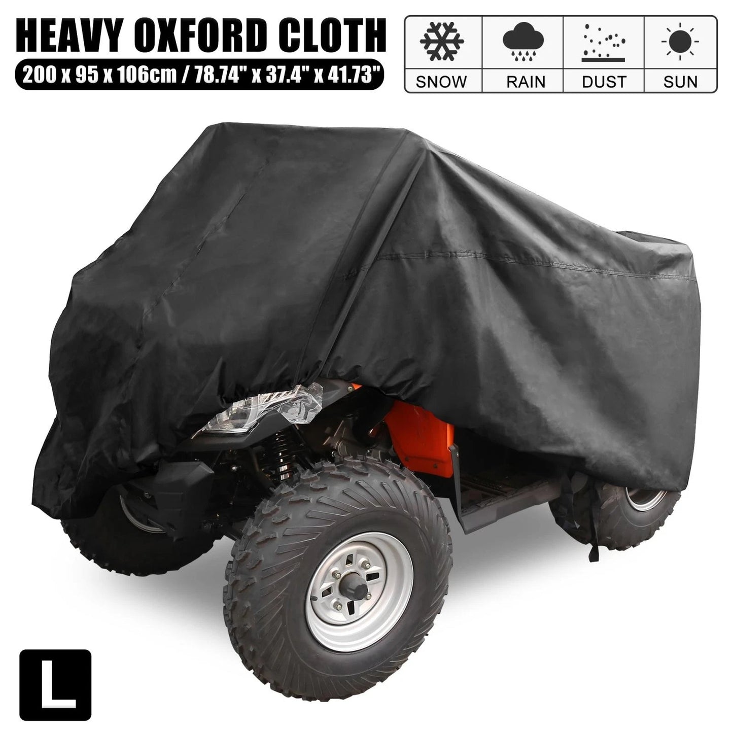 79" ATV Cover for Polaris & Honda Quad 4 Wheelers Waterproof