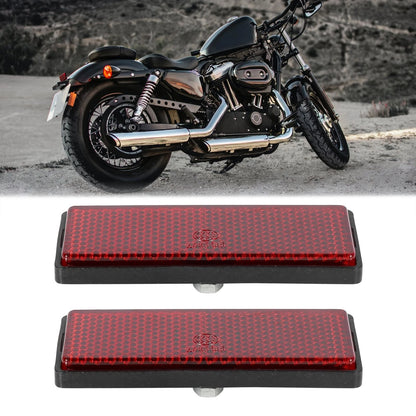 2 x M6x1.0 Rectangle Reflector Marker Cover for ATV Motorcycle