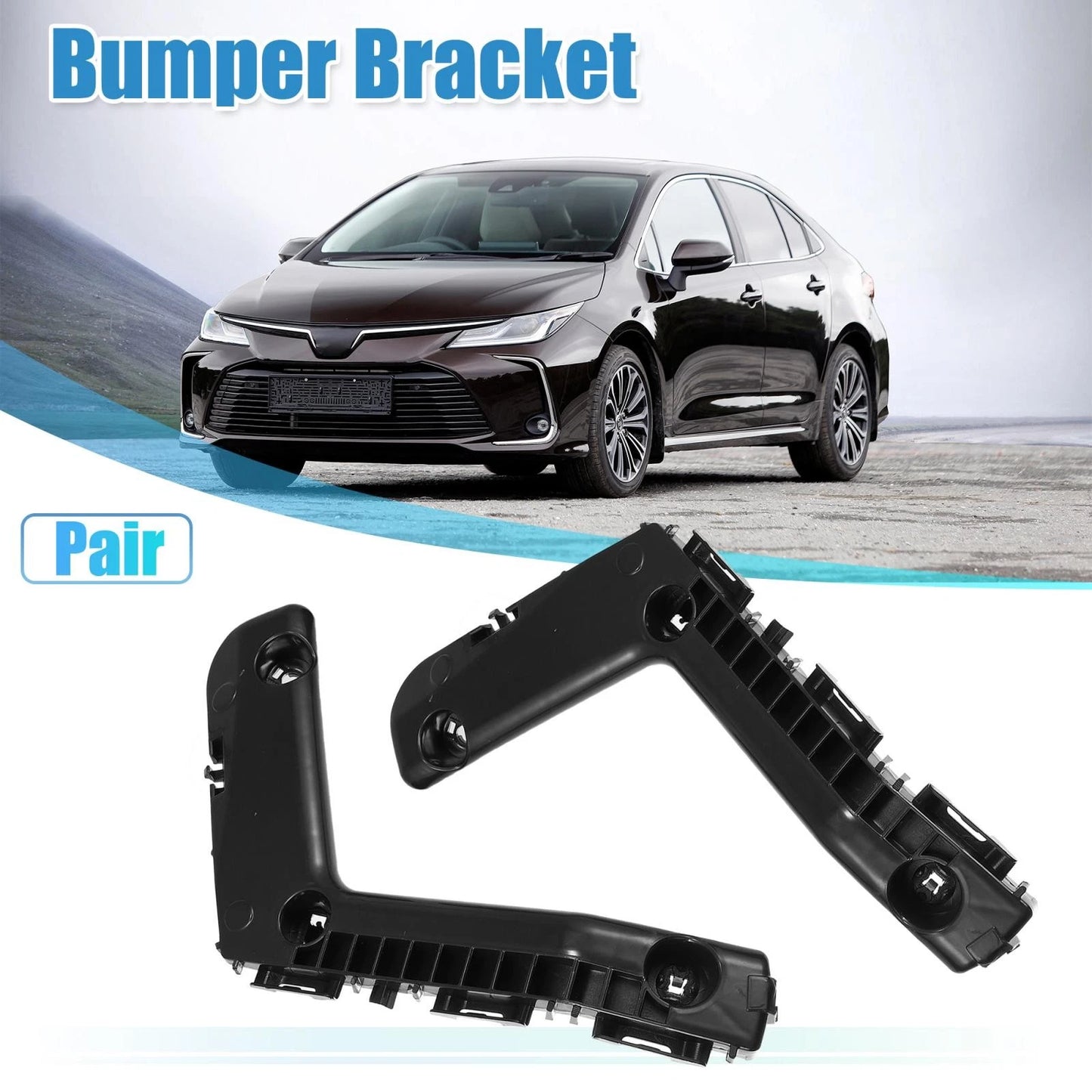 Front Bumper Bracket Mounting Support 1 Pair for Toyota Corolla (2014–2016)