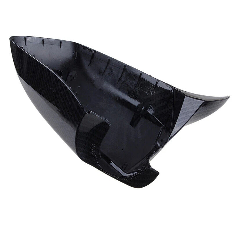 2 x Carbon Fiber Style Mirror Cover Caps for BMW F10/F18 Sedan/F11 Touring (2010-2013)