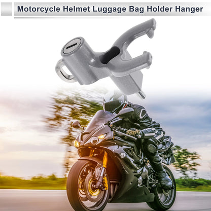 Double-Fork Metal Motorcycle Hanging Hook 1 x Silver Tone for Motorcycle