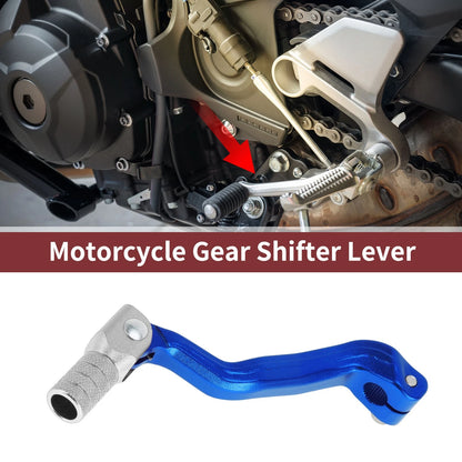 Folding Motorcycle Gear Shifter Lever for Bosuer M4 Blue Silver Tone Head