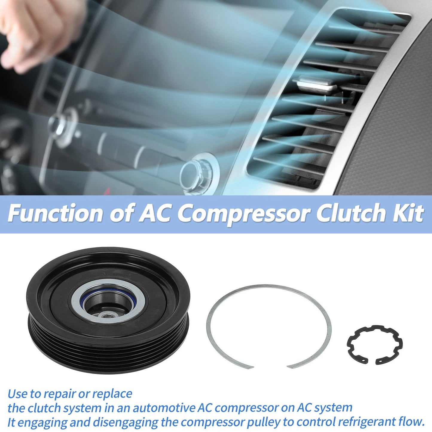 AC Compressor Clutch for Jeep Compass, Patriot, Dodge Caliber (2007-2017)