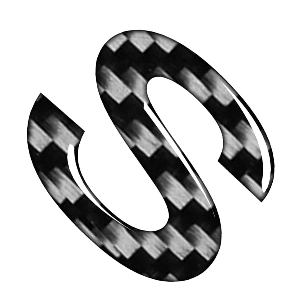 Carbon Black Car Badge Emblem Alphabet Letters Decals Stickers for Window Door Wall