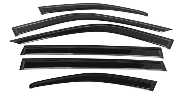 Black Window Vent Visor Shade Rain Cover for Toyota Highlander (2020-2023)