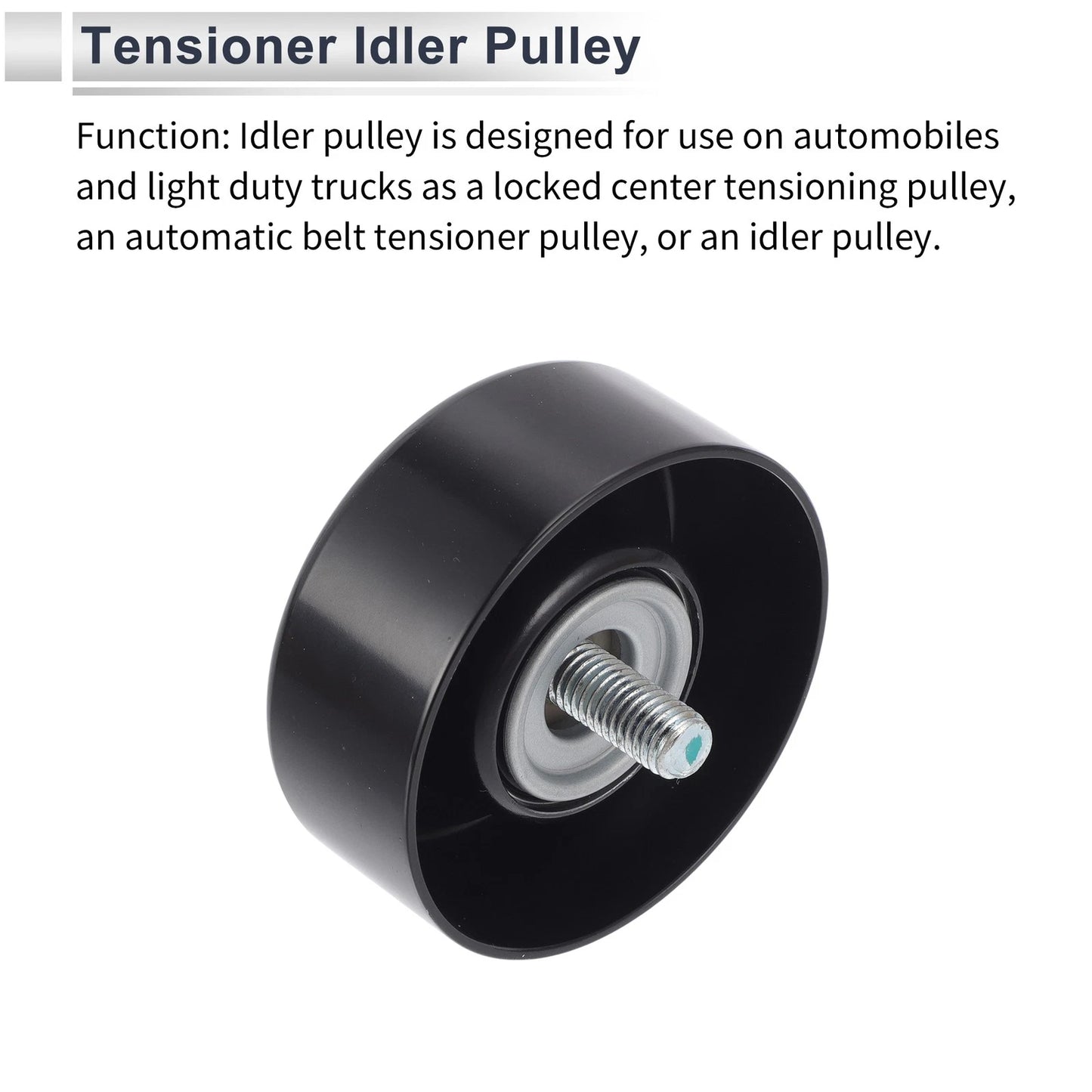 Drive Belt Idler Pulley for Jeep Wrangler (2007-2018) Black 1 x Piece