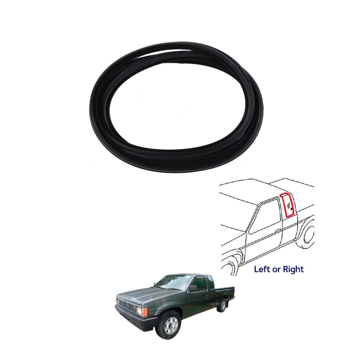 Cab Rubber Seal Weatherstrip Belt Fits Nissan Navara D21 D22 Truck 1986-1997 D09