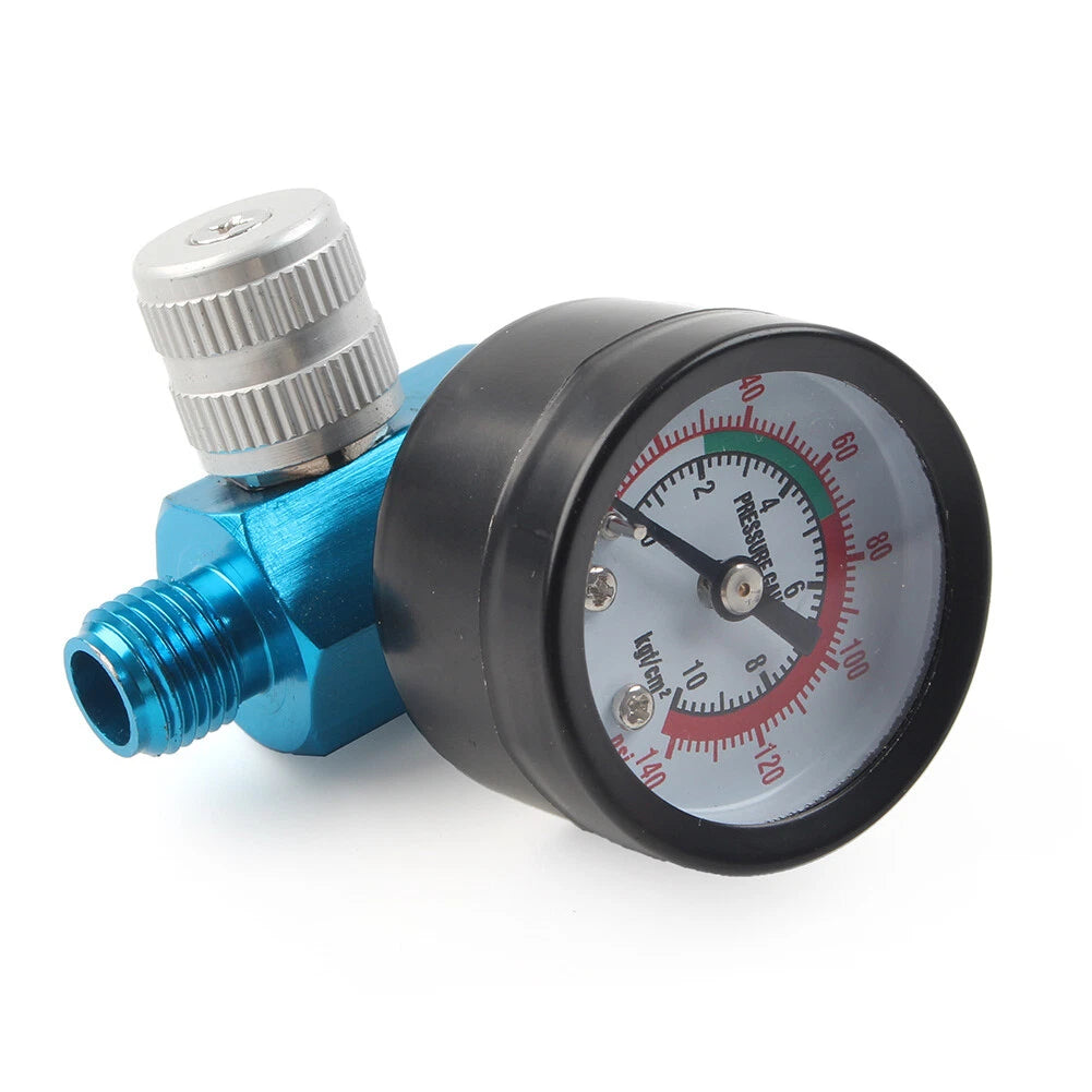 1/4" Air Pressure Gauge Regulator for Spray Gun - Aluminum Alloy (No Year)