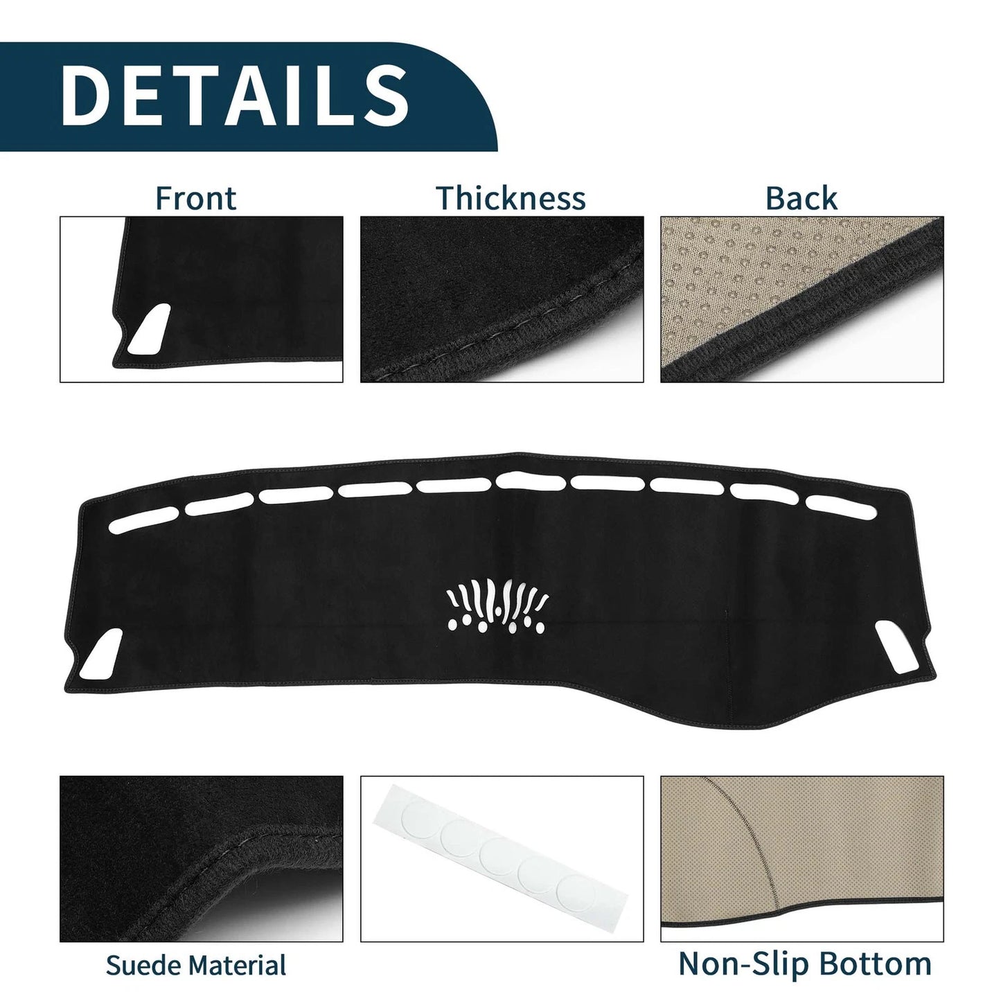 Dashboard Cover Mat for Mercedes Benz GLC 2016-2022 Sun Protector Black