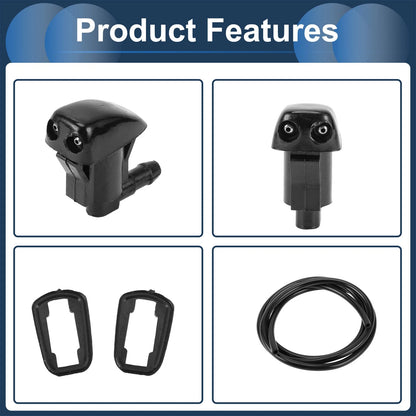 Windshield Washer Nozzle & Gasket, Fluid Hose for Toyota Sienna (2004-2010)