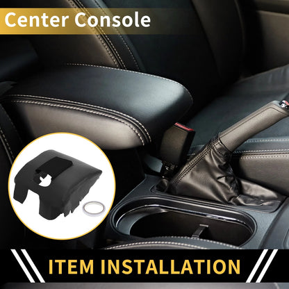Console Lid Armrest Cover for GMC Sierra 1500 Microfiber Leather Black