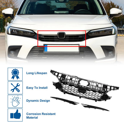 Front Upper Hood Bumper Grille for Honda Civic (2022-2024) Type-R Style