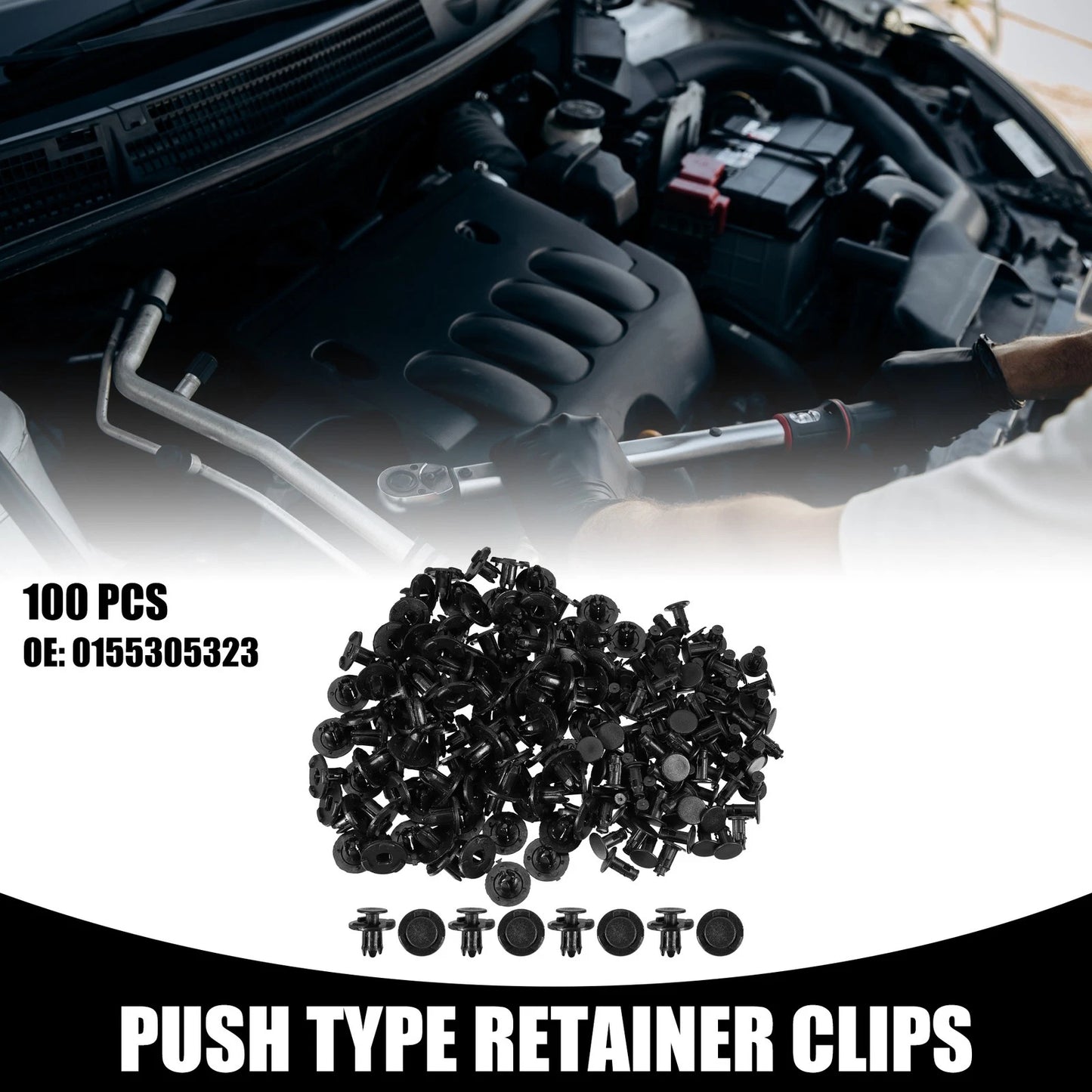 100 Pcs Push Type Retainer Clips for Nissan Frontier (2005-2019)