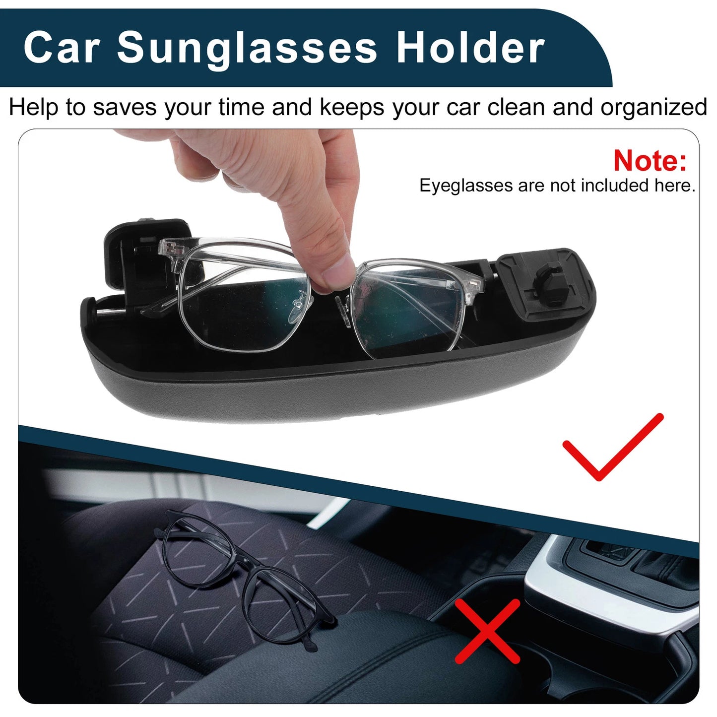 Sunglasses Case for NISSAN Sylphy 2006-2022 Eyeglasses Holder Storage Black