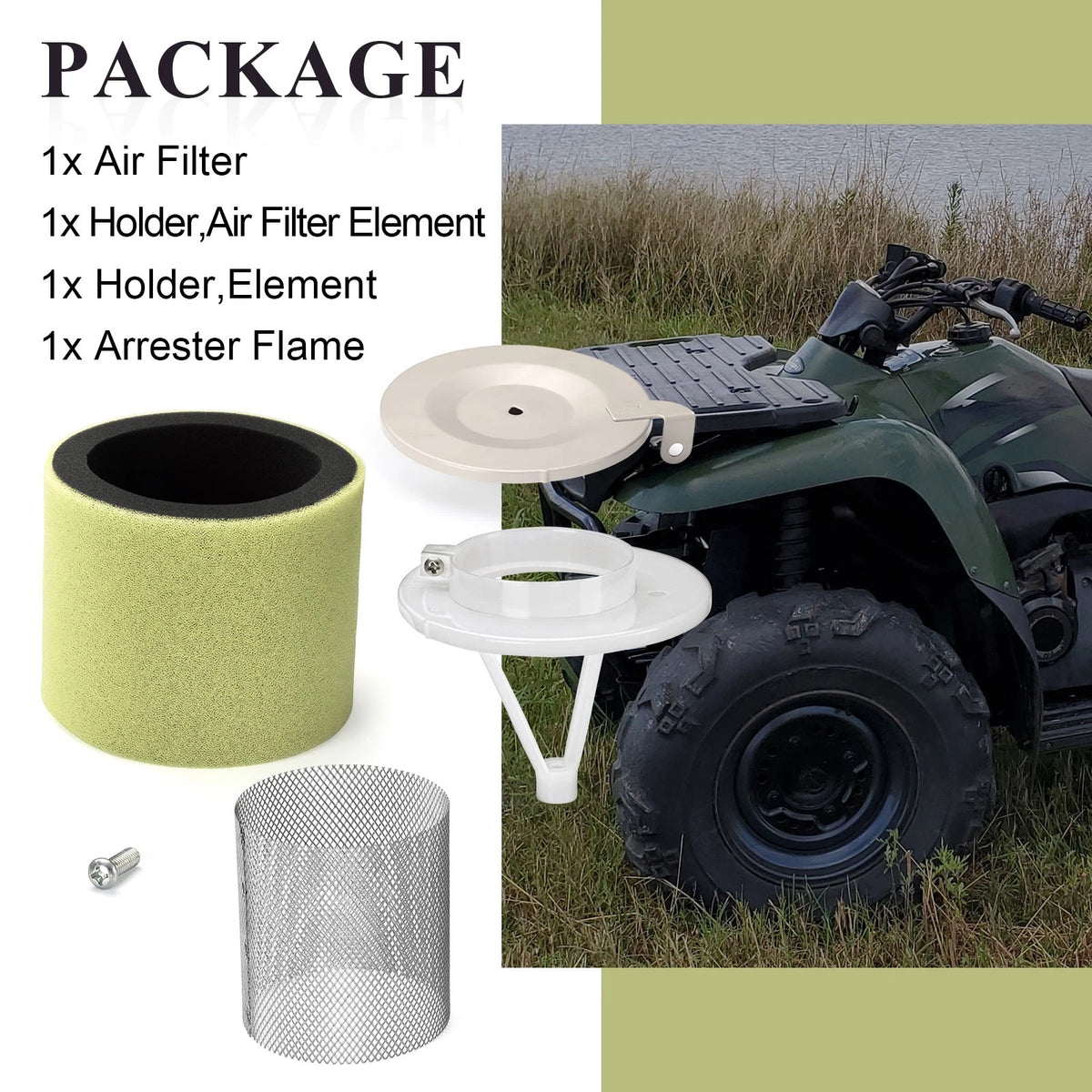 Air Filter & Guide Kit for Kawasaki Prairie 300 KVF300A 4x4 (1999–2002)