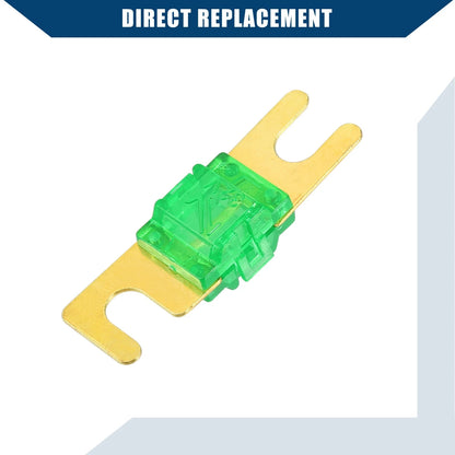 30A Mini ANL Fuses (10 Pcs) for Car Motorcycle Gold Tone Green