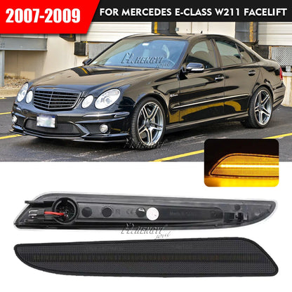 Smoked Side Marker Lights for Mercedes E-Class W211 (2007–2009)