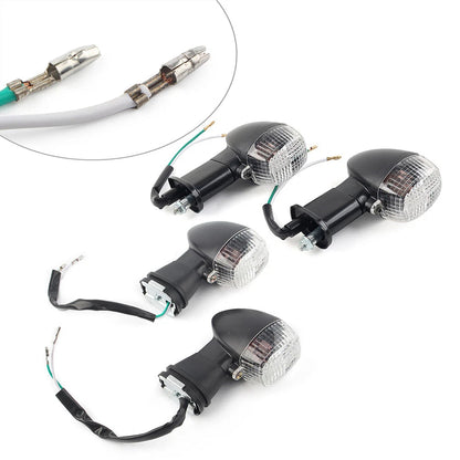 Clear Front Rear Turn Signal Indicator Lights for Kawasaki Ninja ZX7R ZX9R ZX12R
